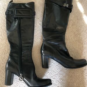 Tentazione leather knee high boots